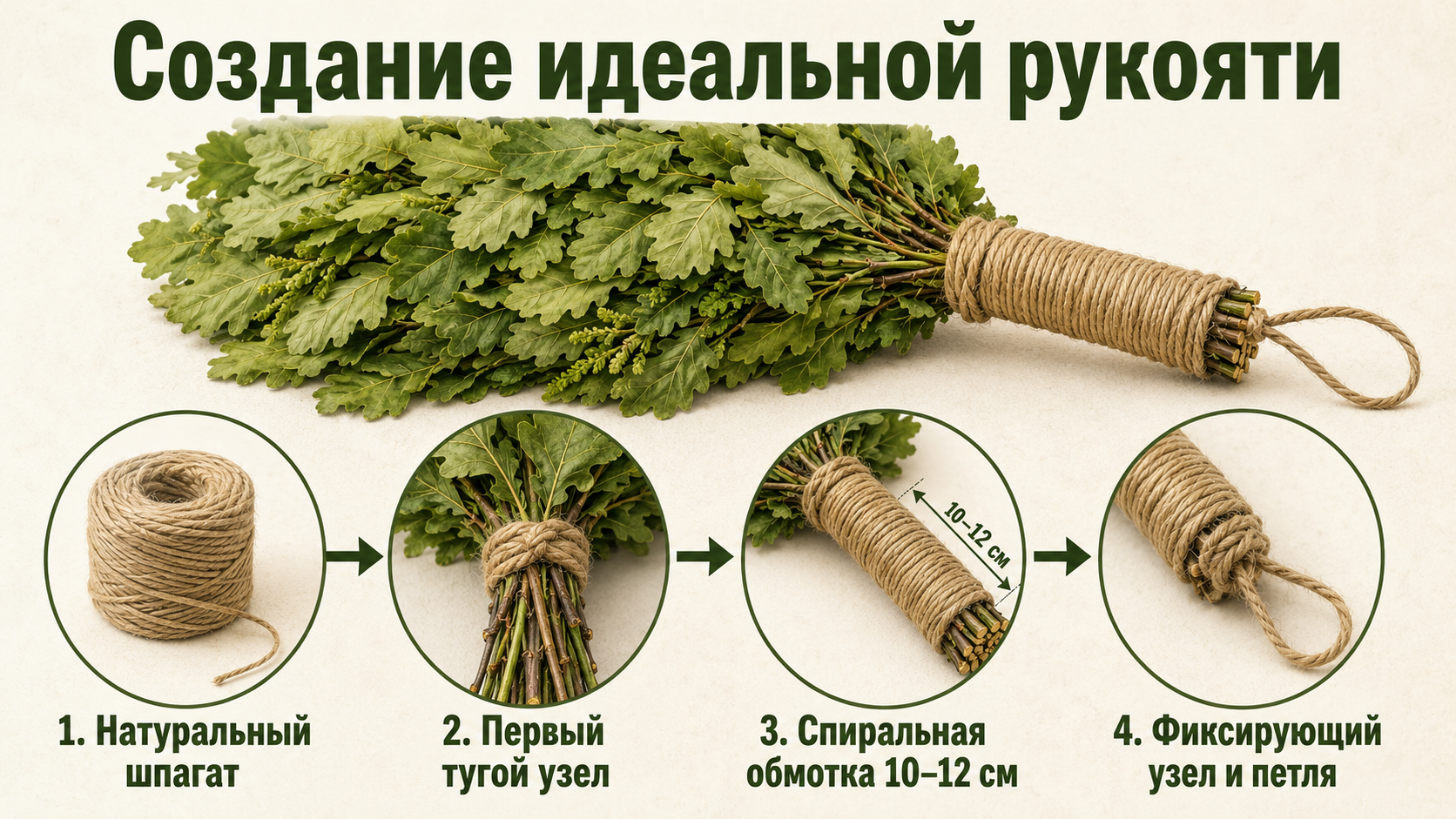 Как вязать правильно рукоятку
