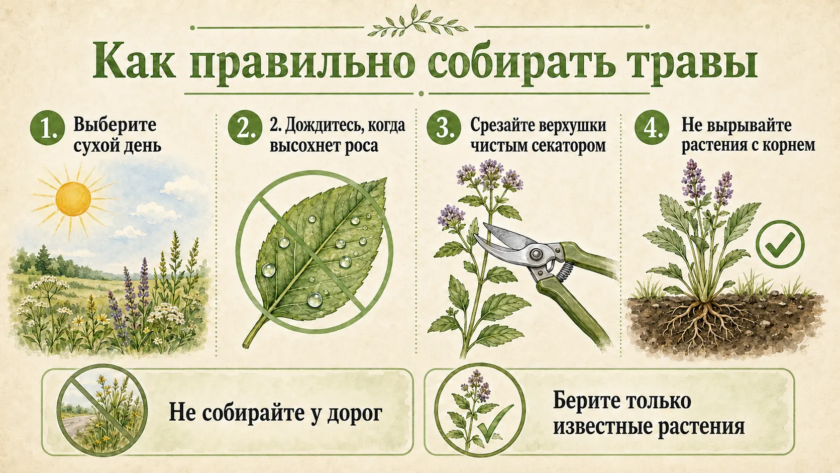 Как правильно собирать травы для бани