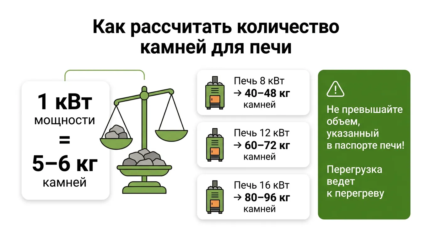 Правильная укладка камней в банную печь