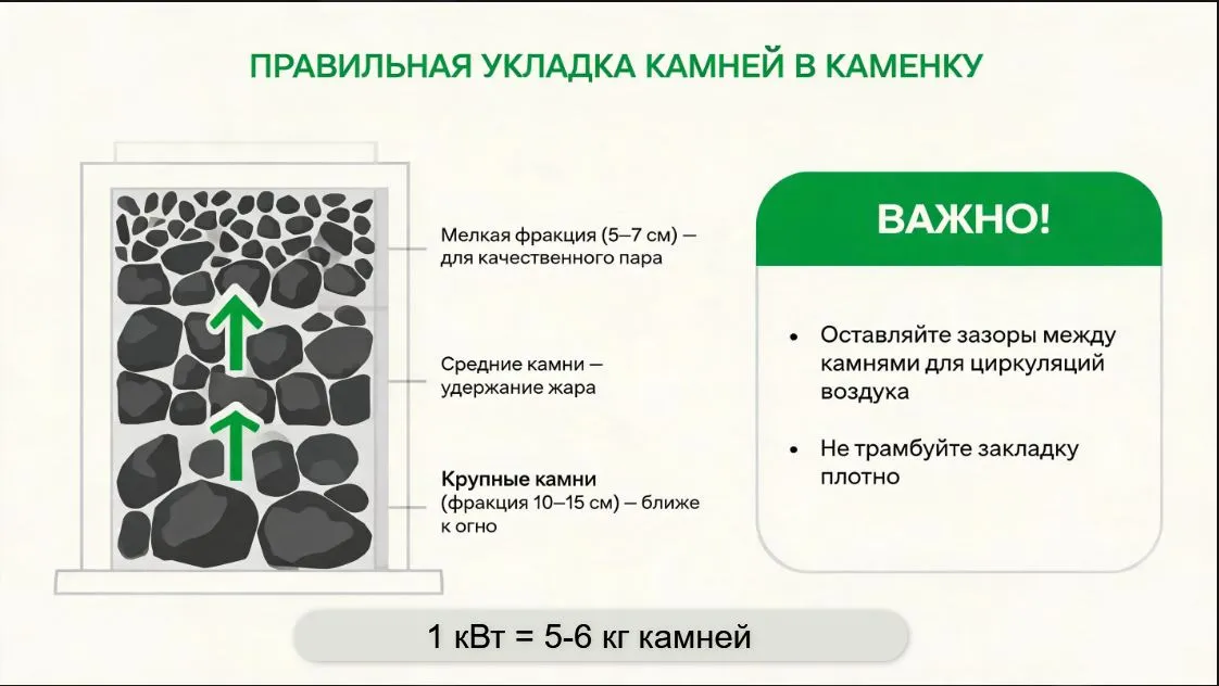 Расчет мощности банной печи по объему парной