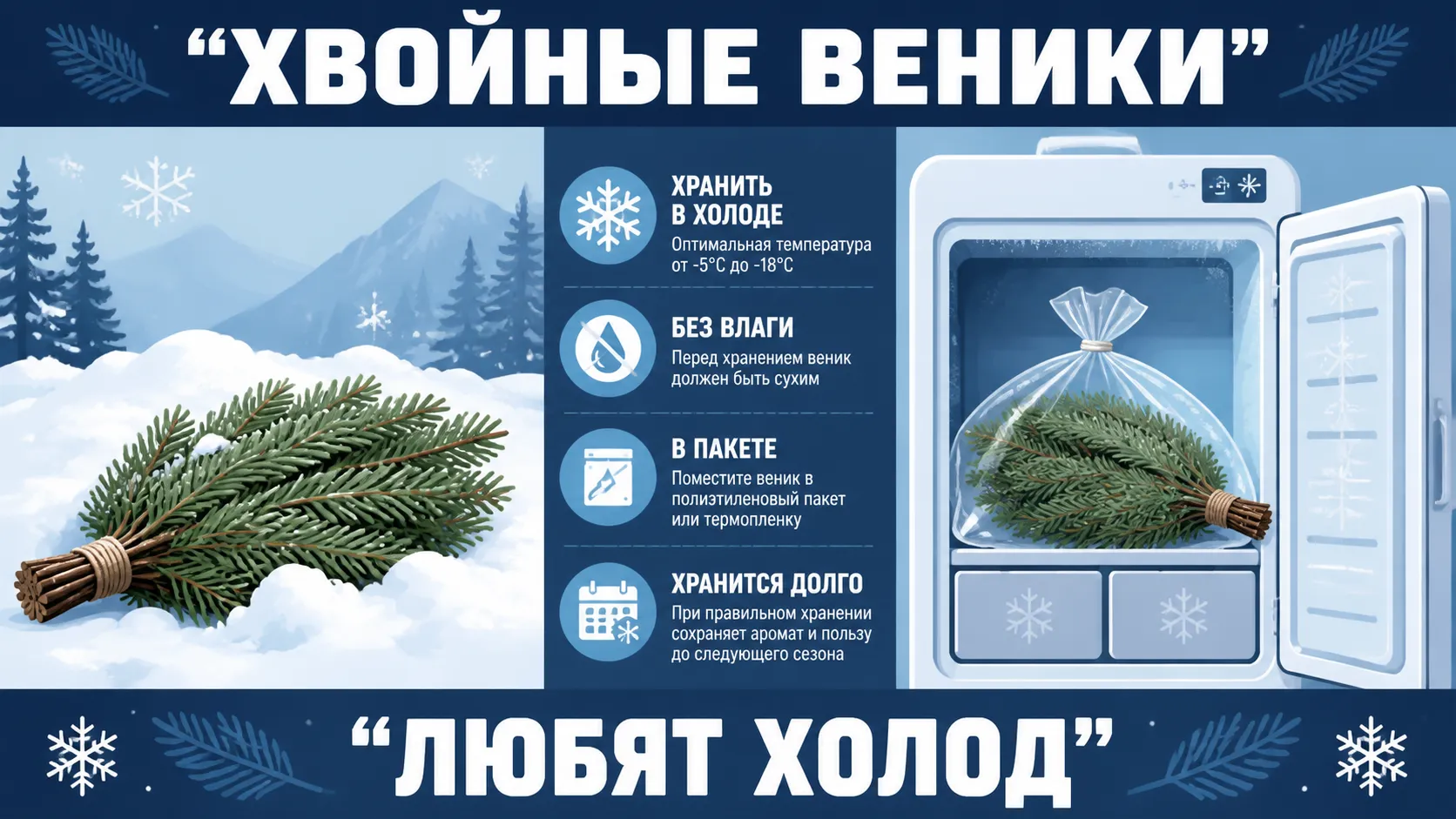 Классические и зимние способы хранения банных веников