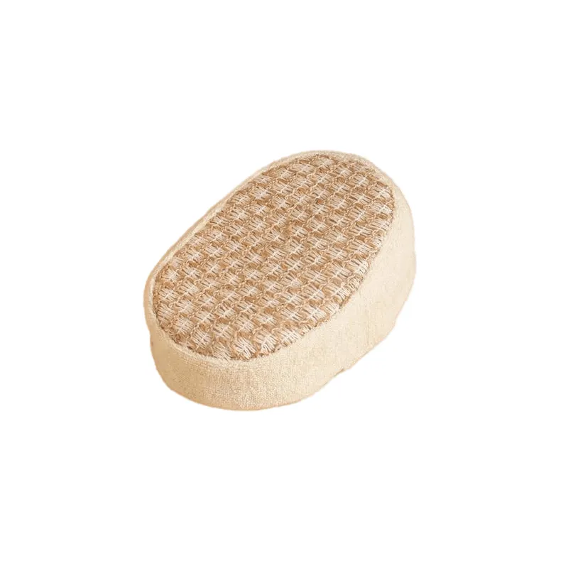 Мочалка из крапивы, овальная с хлопком, 10х15х5 см