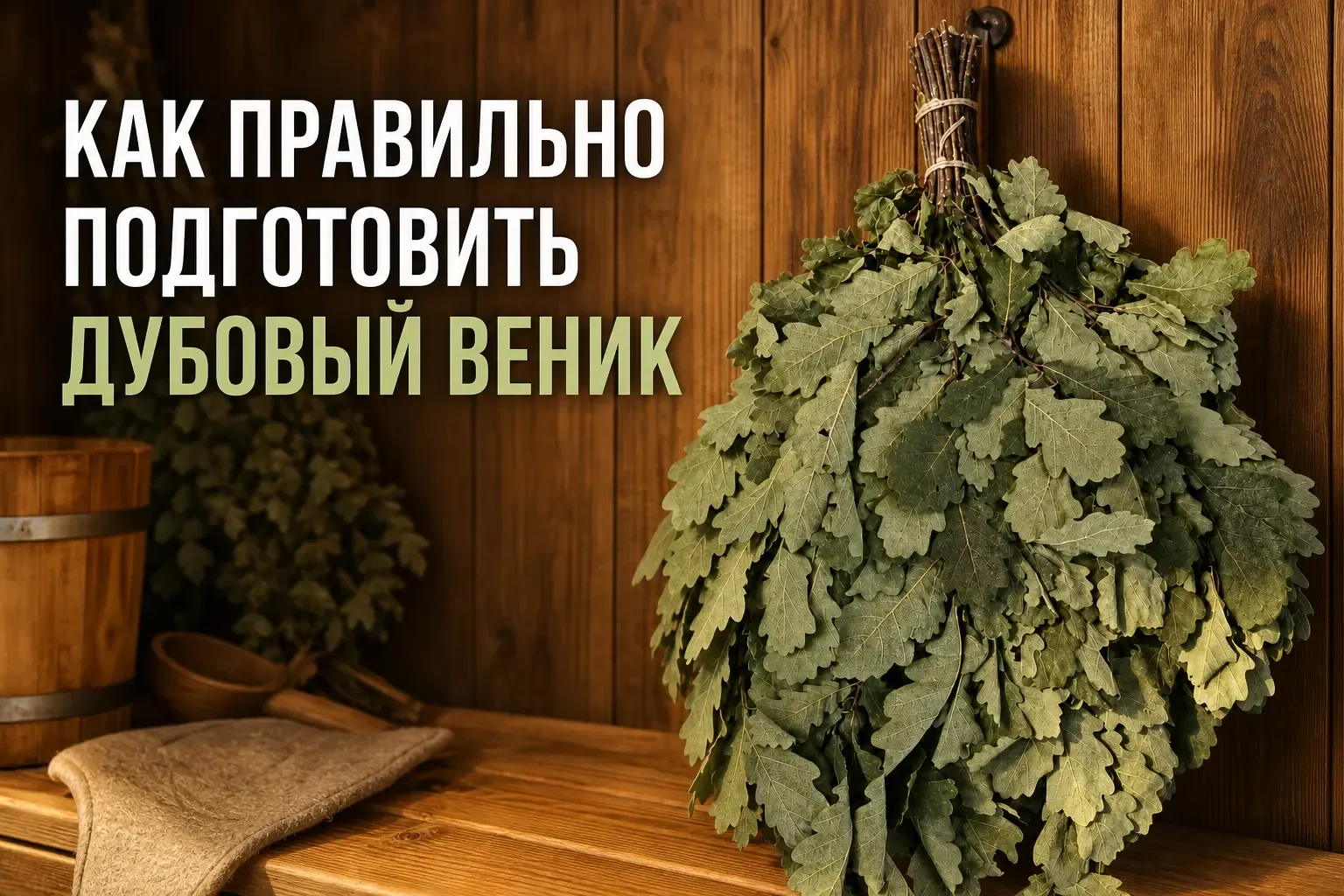Запаривание дубового веника